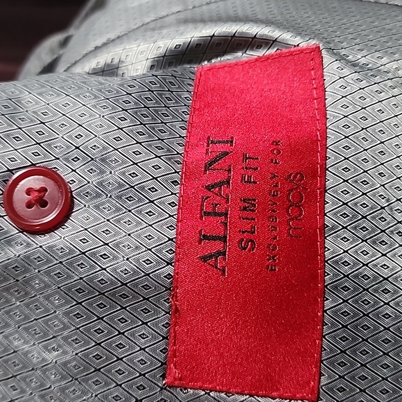 Alfani Velvet Suit Slimfit Men's Burgundy Size 42R - Picture 3 of 10